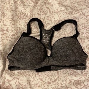 Pink push up sports bra